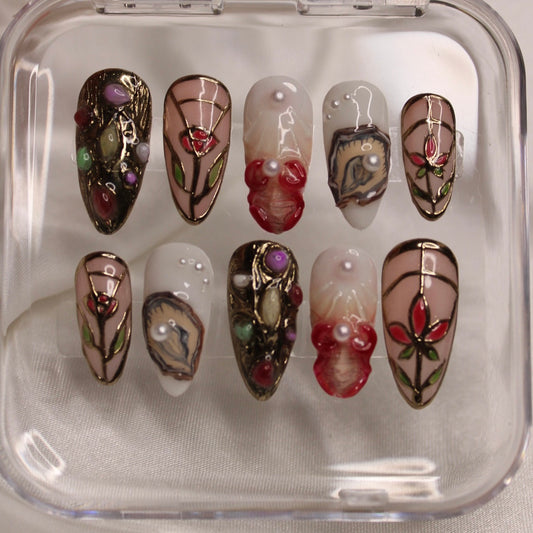 Coastal Glass - Handmade Luxe Press Ons