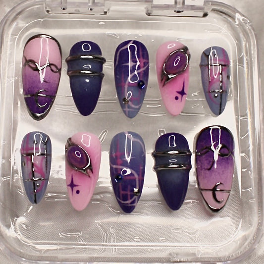 Cyber Pulse - Handmade Luxe Press Ons