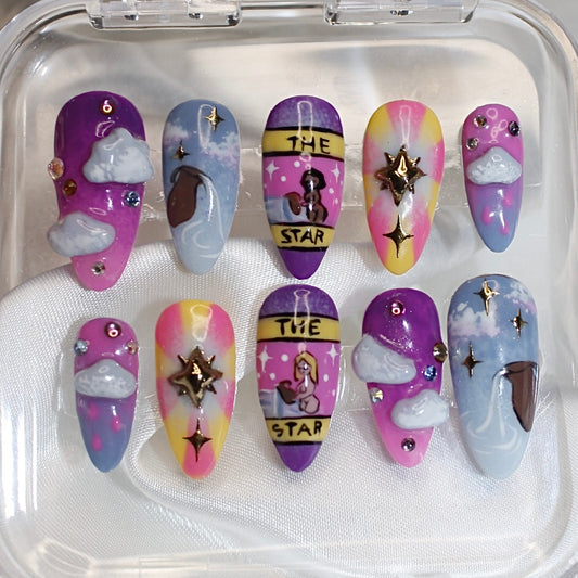 The Star – Tarot Series – Handmade Luxe Press Ons