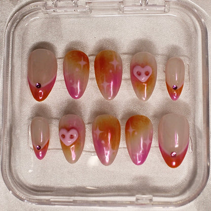 Peach Prism – Handmade Luxe Press Ons