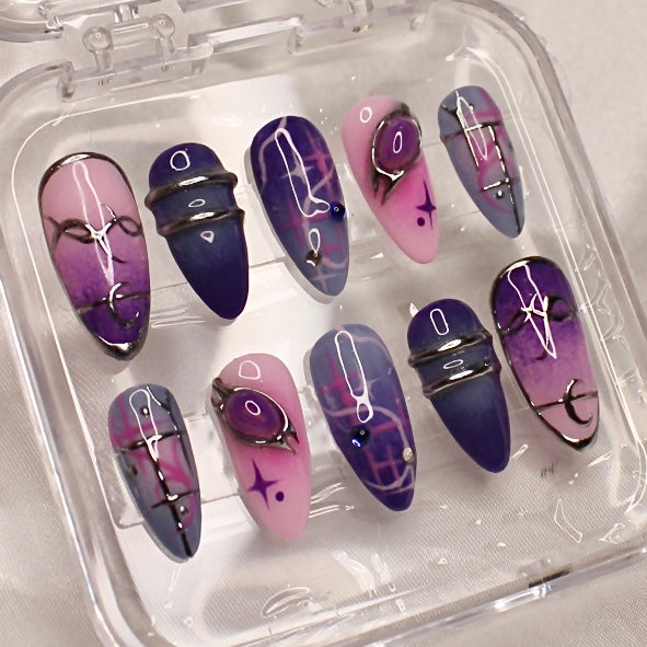 Cyber Pulse - Handmade Luxe Press Ons
