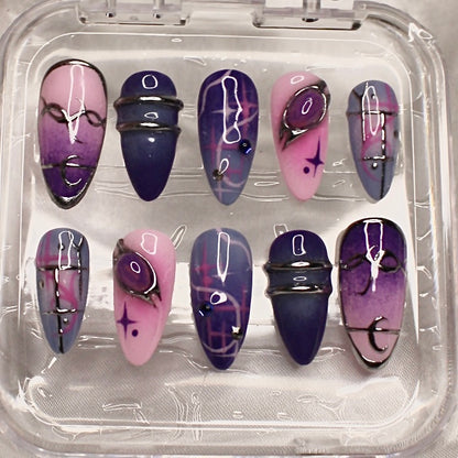 Cyber Pulse - Handmade Luxe Press Ons