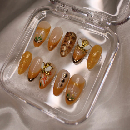 Honey Bee - Handmade Luxe Press Ons