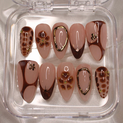 Crème Brûlée - Handmade Luxe Press Ons